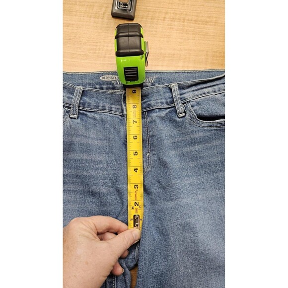 Old Navy Jeans Womens 6 Blue Sweetheart Capri Cropped Denim Mid Rise Stretch - Picture 7 of 8